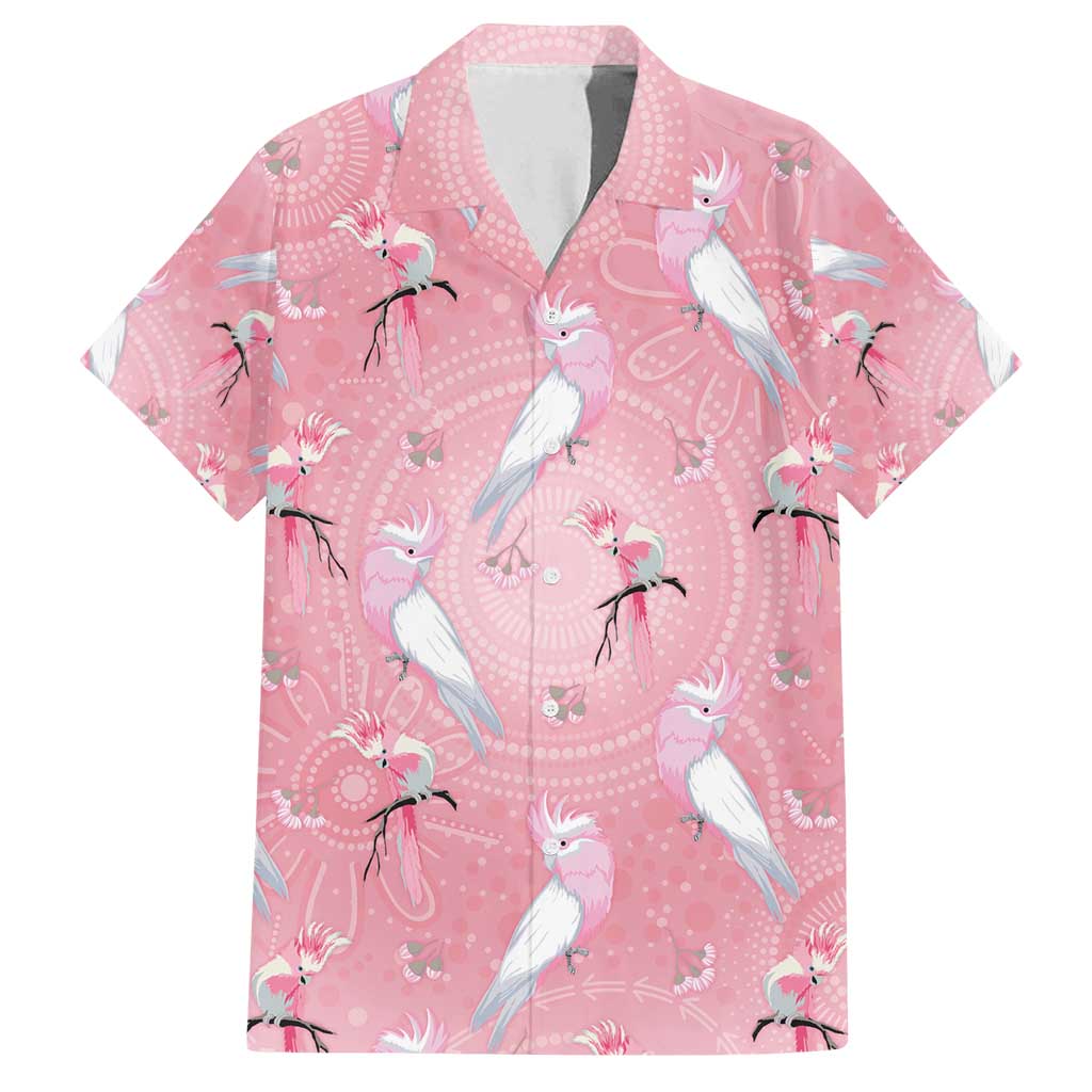 Galah and Gumblossoms Australia Family Matching Summer Maxi Dress and Hawaiian Shirt Seamless Style Aboriginal Art