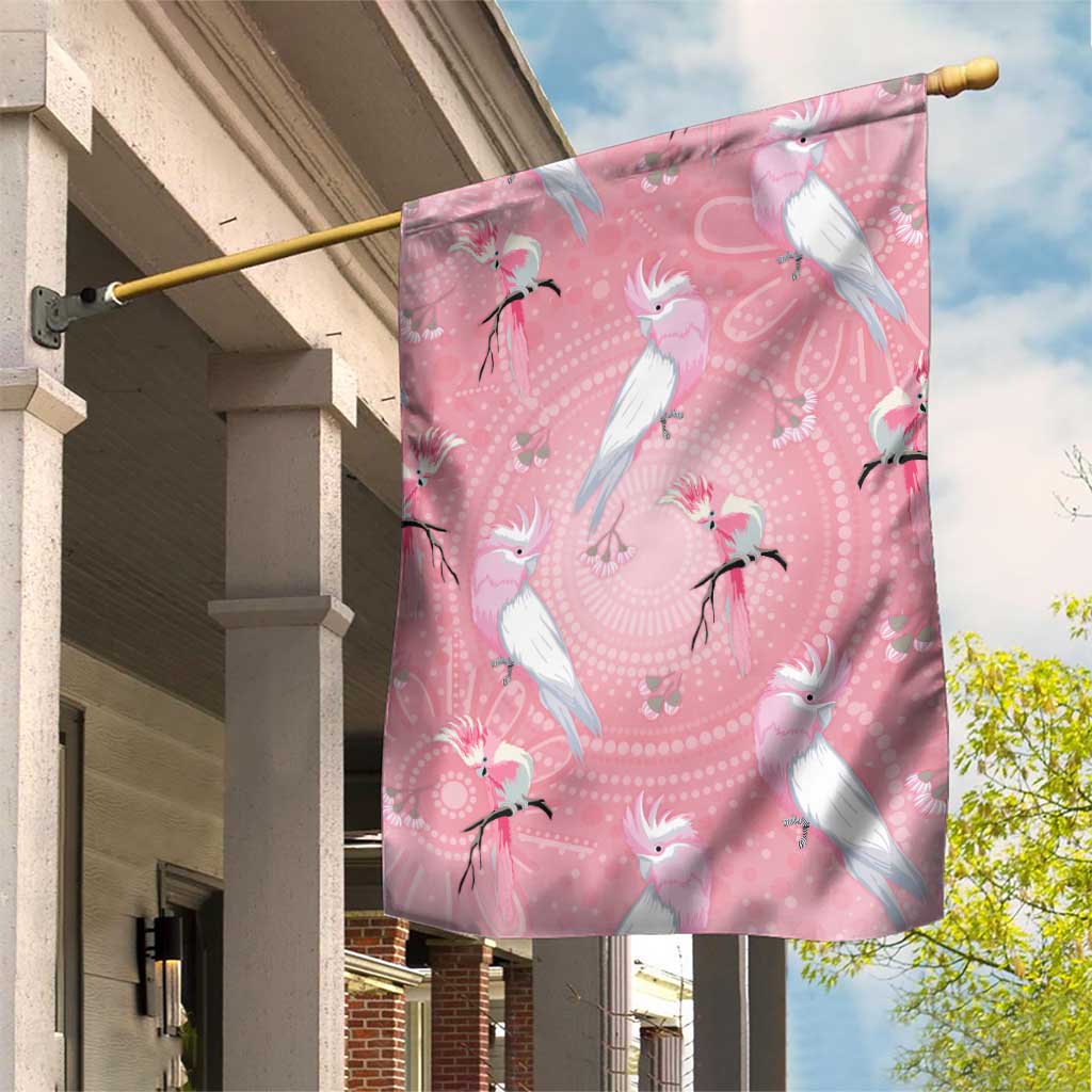Galah and Gumblossoms Australia Garden Flag Seamless Style Aboriginal Art