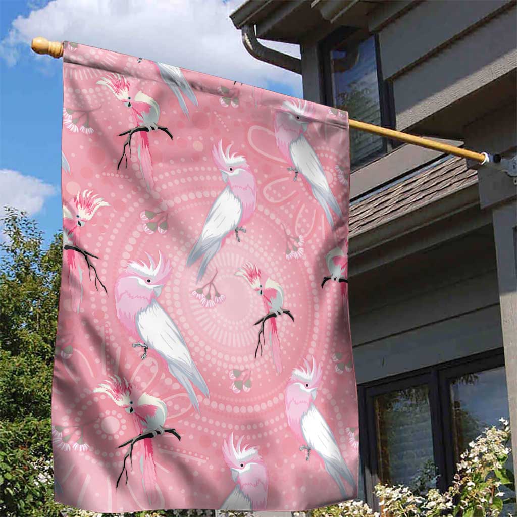 Galah and Gumblossoms Australia Garden Flag Seamless Style Aboriginal Art