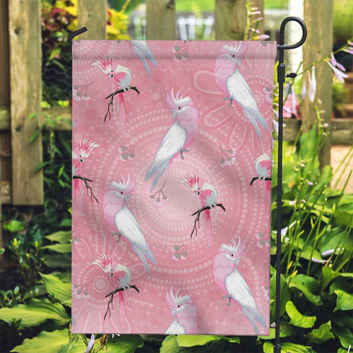 Galah and Gumblossoms Australia Garden Flag Seamless Style Aboriginal Art