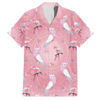 Galah and Gumblossoms Australia Hawaiian Shirt Seamless Style Aboriginal Art