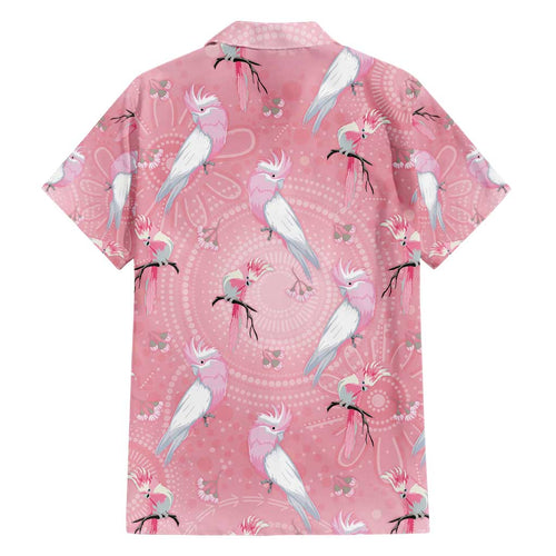 Galah and Gumblossoms Australia Hawaiian Shirt Seamless Style Aboriginal Art