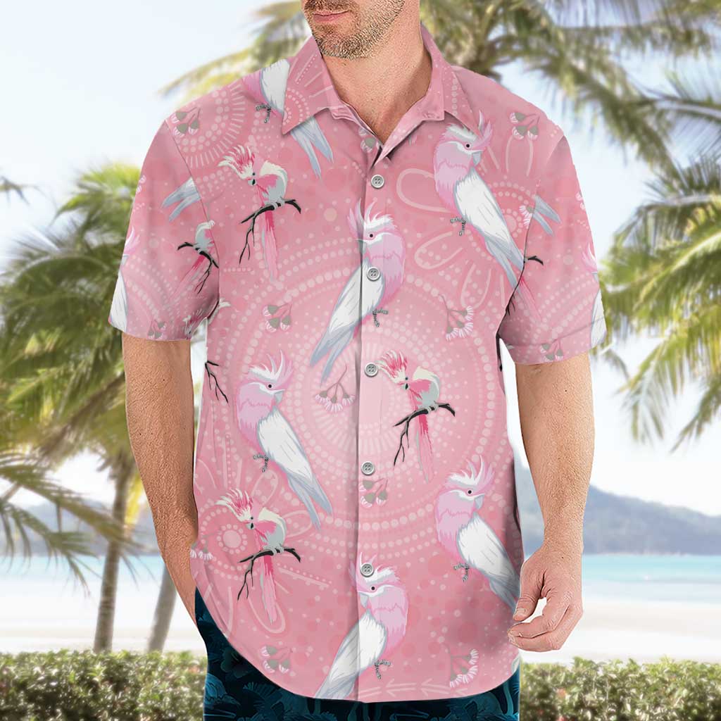 Galah and Gumblossoms Australia Hawaiian Shirt Seamless Style Aboriginal Art