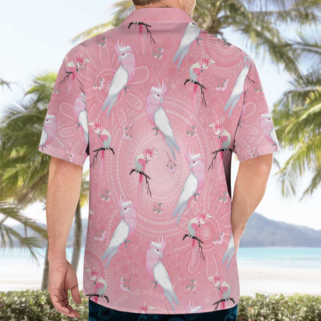 Galah and Gumblossoms Australia Hawaiian Shirt Seamless Style Aboriginal Art