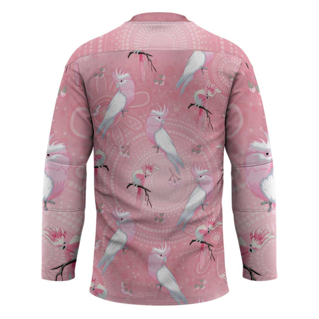 Galah and Gumblossoms Australia Hockey Jersey Seamless Style Aboriginal Art - Aussie Hoodie