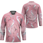 Galah and Gumblossoms Australia Hockey Jersey Seamless Style Aboriginal Art - Aussie Hoodie