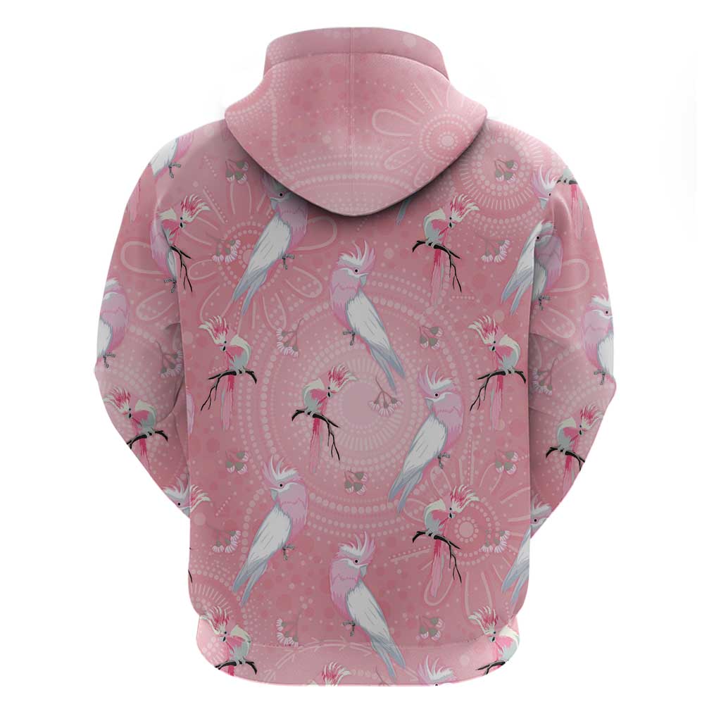 Galah and Gumblossoms Australia Hoodie Seamless Style Aboriginal Art