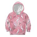 Galah and Gumblossoms Australia Kid Hoodie Seamless Style Aboriginal Art