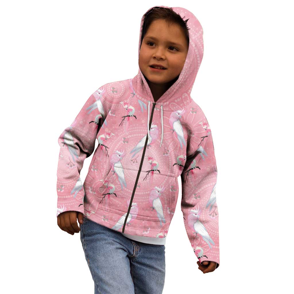 Galah and Gumblossoms Australia Kid Hoodie Seamless Style Aboriginal Art