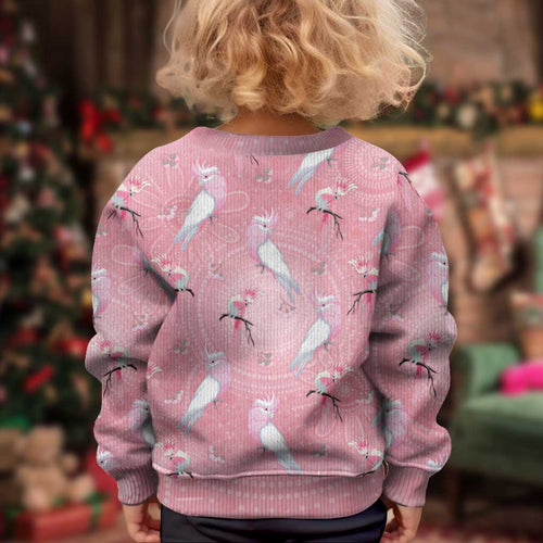 Galah and Gumblossoms Australia Kid Ugly Christmas Sweater Seamless Style Aboriginal Art - Aussie Hoodie