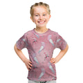 Galah and Gumblossoms Australia Kid T Shirt Seamless Style Aboriginal Art