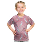Galah and Gumblossoms Australia Kid T Shirt Seamless Style Aboriginal Art