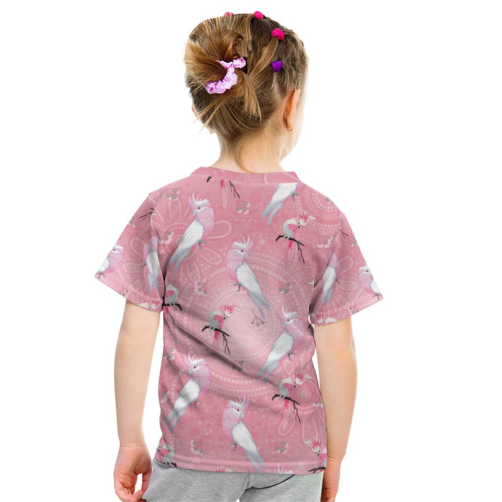 Galah and Gumblossoms Australia Kid T Shirt Seamless Style Aboriginal Art