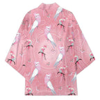 Galah and Gumblossoms Australia Kimono Seamless Style Aboriginal Art - Aussie Hoodie