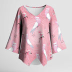 Galah and Gumblossoms Australia Kimono Sleeve Blouse Seamless Style Aboriginal Art - Aussie Hoodie