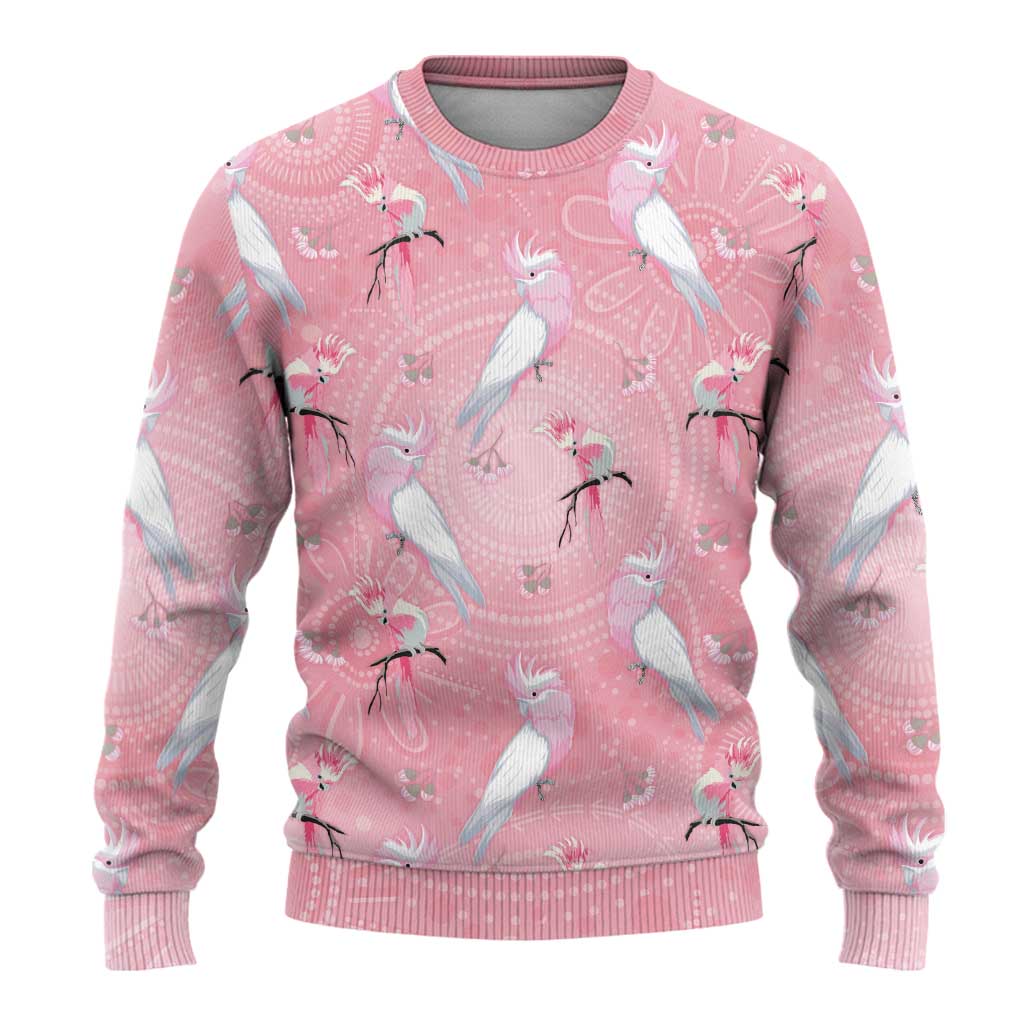 Galah and Gumblossoms Australia Ugly Christmas Sweater Seamless Style Aboriginal Art - Aussie Hoodie