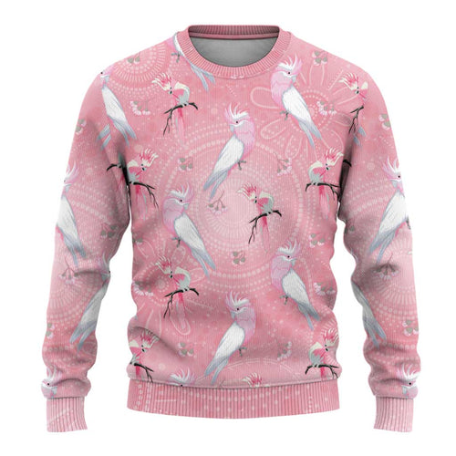 Galah and Gumblossoms Australia Ugly Christmas Sweater Seamless Style Aboriginal Art - Aussie Hoodie