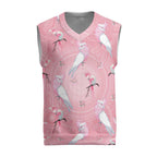 Galah and Gumblossoms Australia Christmas Knitted V-Neck Vest Seamless Style Aboriginal Art - Aussie Hoodie