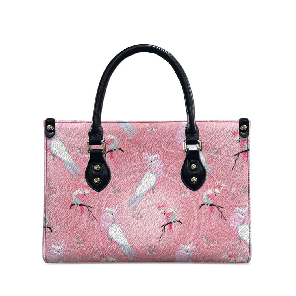 Galah and Gumblossoms Australia Leather Bag Seamless Style Aboriginal Art - Aussie Hoodie