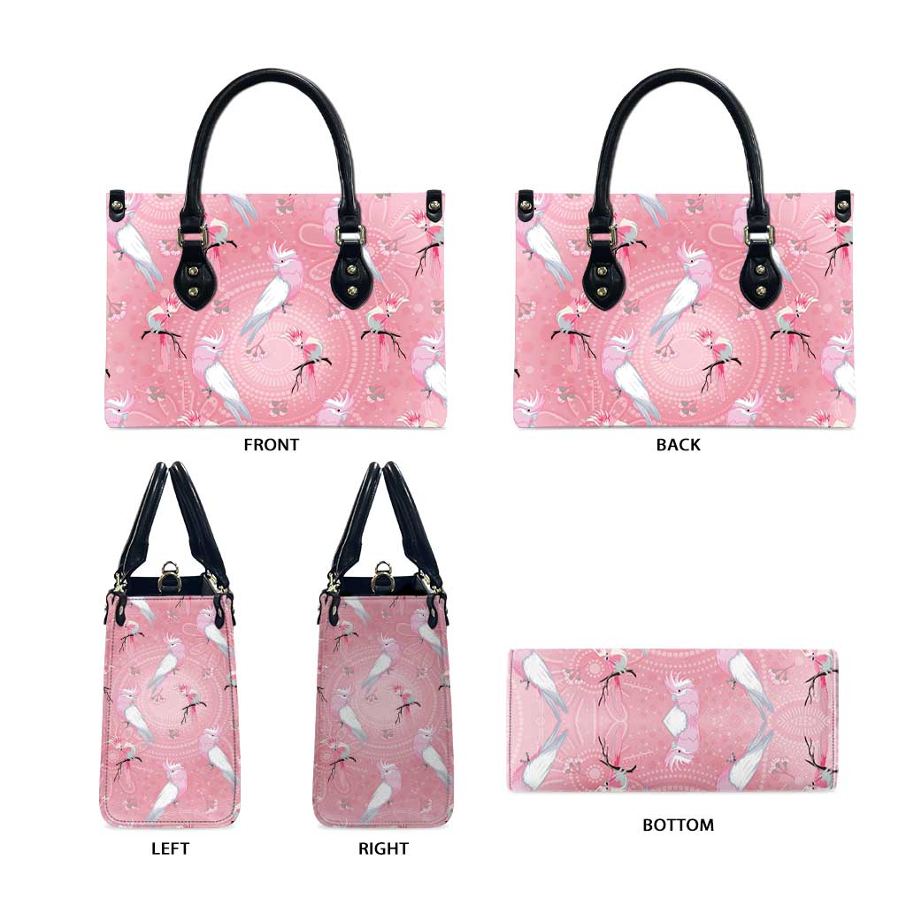 Galah and Gumblossoms Australia Leather Bag Seamless Style Aboriginal Art - Aussie Hoodie
