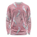 Galah and Gumblossoms Australia Long Sleeve Shirt Seamless Style Aboriginal Art