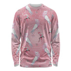 Galah and Gumblossoms Australia Long Sleeve Shirt Seamless Style Aboriginal Art