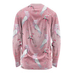 Galah and Gumblossoms Australia Long Sleeve Shirt Seamless Style Aboriginal Art