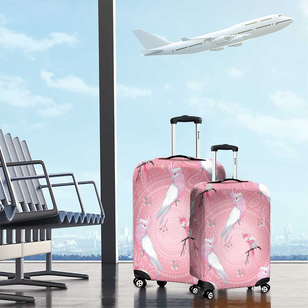 Galah and Gumblossoms Australia Luggage Cover Seamless Style Aboriginal Art