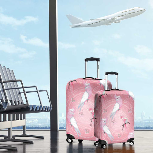 Galah and Gumblossoms Australia Luggage Cover Seamless Style Aboriginal Art