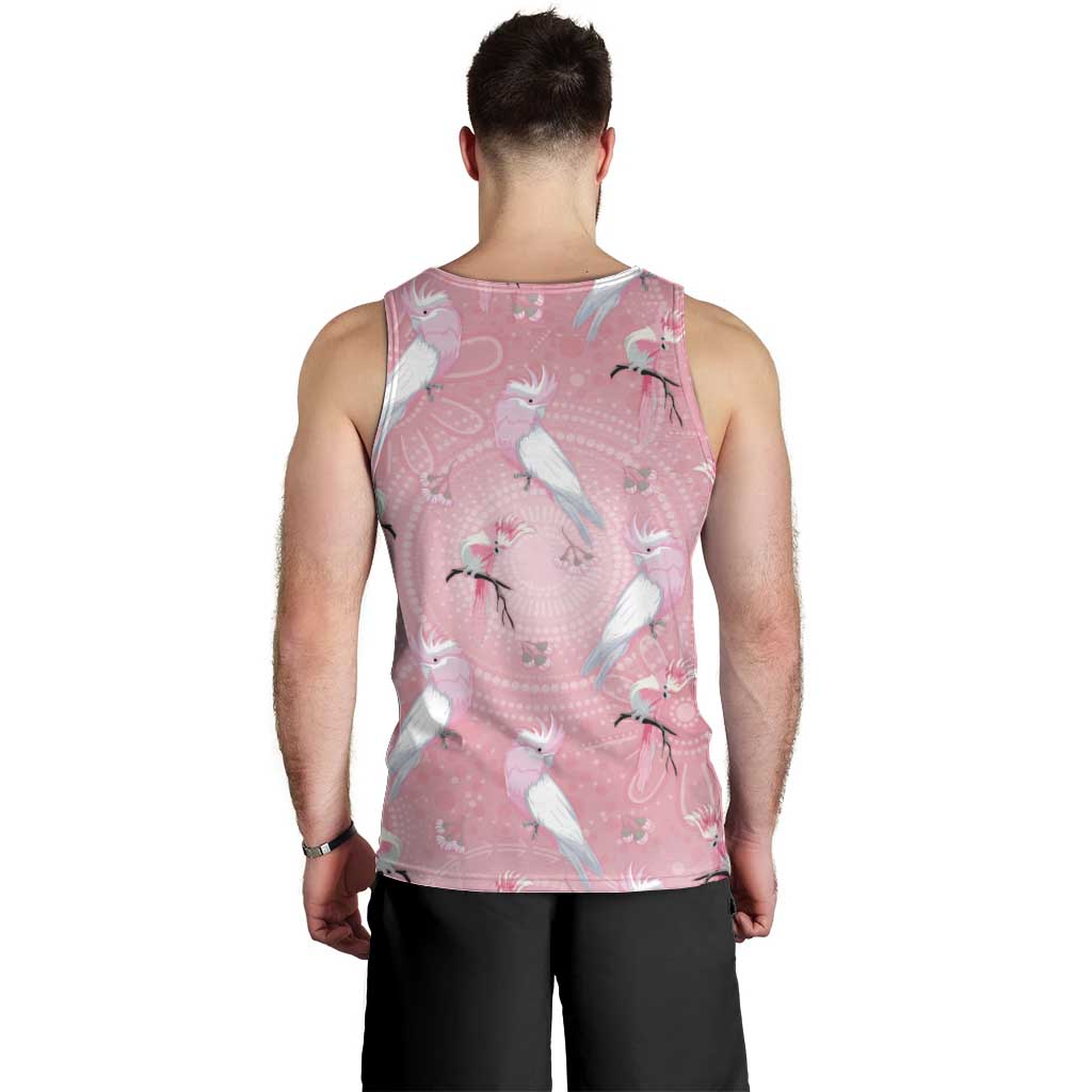 Galah and Gumblossoms Australia Men Tank Top Seamless Style Aboriginal Art