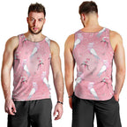 Galah and Gumblossoms Australia Men Tank Top Seamless Style Aboriginal Art