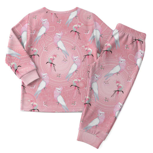 Galah and Gumblossoms Australia Christmas Pajama Set Seamless Style Aboriginal Art - Aussie Hoodie