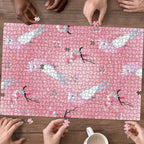 Galah and Gumblossoms Australia Puzzle Seamless Style Aboriginal Art - Aussie Hoodie