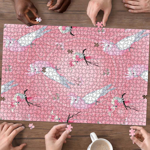 Galah and Gumblossoms Australia Puzzle Seamless Style Aboriginal Art - Aussie Hoodie