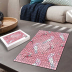 Galah and Gumblossoms Australia Puzzle Seamless Style Aboriginal Art - Aussie Hoodie