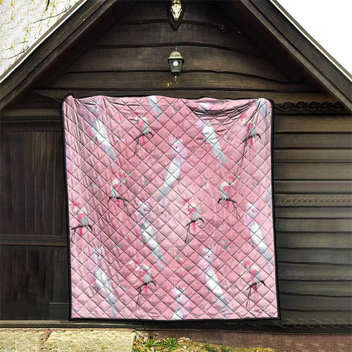 Galah and Gumblossoms Australia Quilt Seamless Style Aboriginal Art