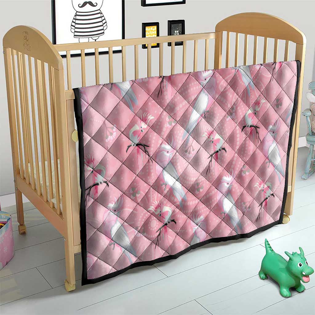 Galah and Gumblossoms Australia Quilt Seamless Style Aboriginal Art