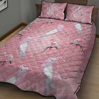 Galah and Gumblossoms Australia Quilt Bed Set Seamless Style Aboriginal Art