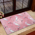 Galah and Gumblossoms Australia Rubber Doormat Seamless Style Aboriginal Art