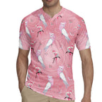 Galah and Gumblossoms Australia Rugby Jersey Seamless Style Aboriginal Art