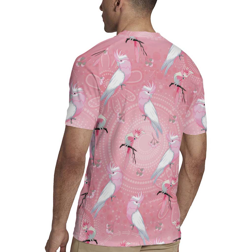 Galah and Gumblossoms Australia Rugby Jersey Seamless Style Aboriginal Art