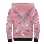 Galah and Gumblossoms Australia Sherpa Hoodie Seamless Style Aboriginal Art