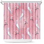 Galah and Gumblossoms Australia Shower Curtain Seamless Style Aboriginal Art