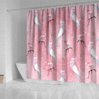 Galah and Gumblossoms Australia Shower Curtain Seamless Style Aboriginal Art