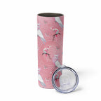 Galah and Gumblossoms Australia Skinny Tumbler Seamless Style Aboriginal Art