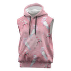Galah and Gumblossoms Australia Sleeveless Hoodie Seamless Style Aboriginal Art - Aussie Hoodie