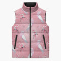 Galah and Gumblossoms Australia Sleeveless Puffer Jacket Seamless Style Aboriginal Art - Aussie Hoodie
