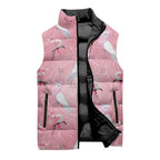 Galah and Gumblossoms Australia Sleeveless Puffer Jacket Seamless Style Aboriginal Art - Aussie Hoodie