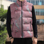 Galah and Gumblossoms Australia Sleeveless Puffer Jacket Seamless Style Aboriginal Art - Aussie Hoodie