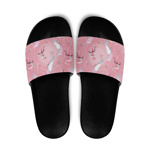 Galah and Gumblossoms Australia Slide Sandals Seamless Style Aboriginal Art - Aussie Hoodie
